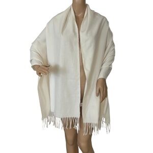 LIZ CLAIBORNE Pashmina Scarf Fringes 71” X 26.5”